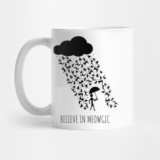 Believe In Meowgic Funny Raining Cats Shirt Mug